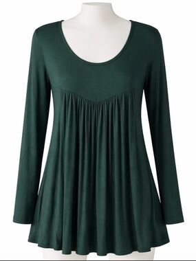 Green Long Sleeve Flowy Top